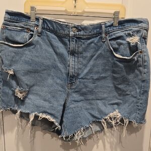 Abercrombie & Fitch Blue Jean Shorts Distressed Style